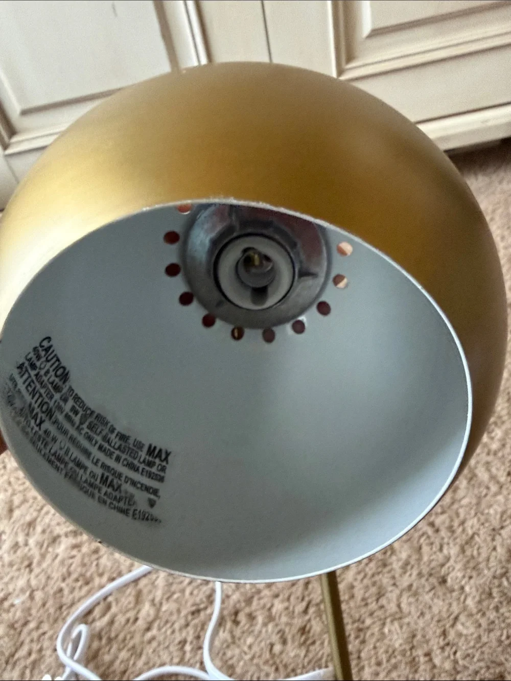Pottery Barn Kids Gold Metal Adjustable Desk Lamp